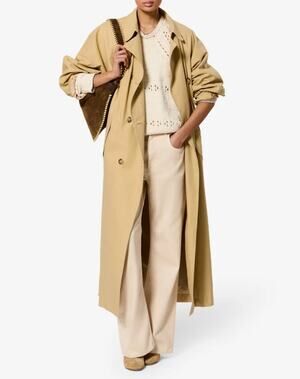 Isabel Marant Cacilda Coat long cotton trench coat